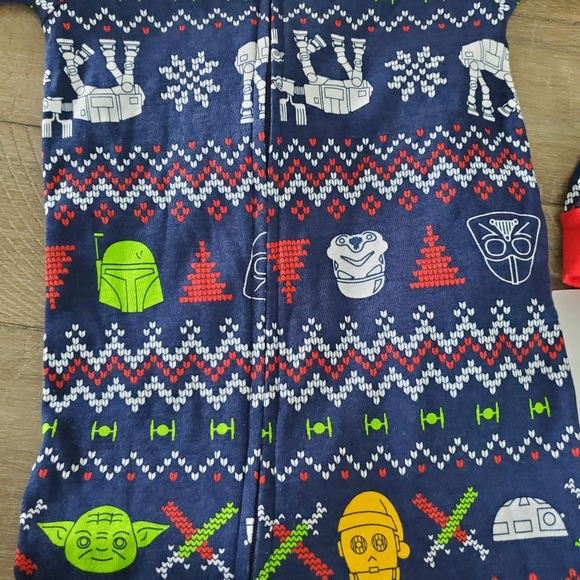 StarWars Footed Zip Up Pajamas by Carters NWT 100% Cotton - Picture 5 of 5